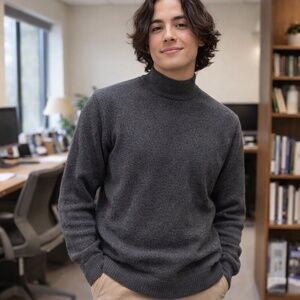 Vintage Giglio Rosso Mock Neck Sweater – Made in Italy (Unisex)